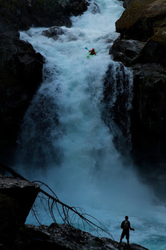 Jeremy Bisson on Silver Falls, Ohanepecosh River