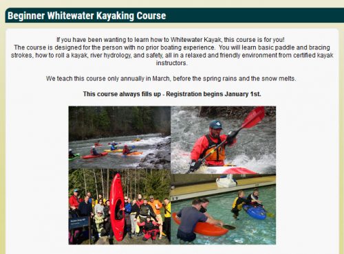 Last year's WKC whitewater kayaking class